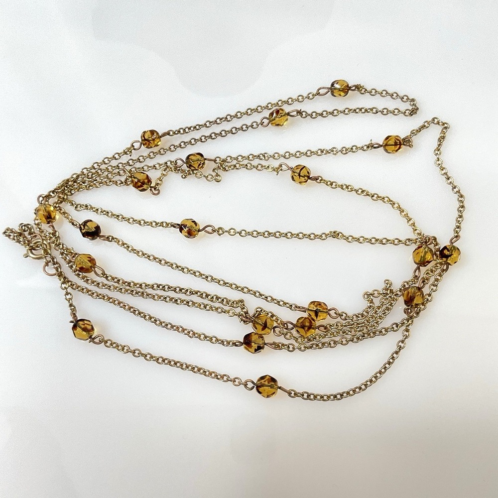 Vintage Beaded Necklace Long Long Long Flapper Opera 82"